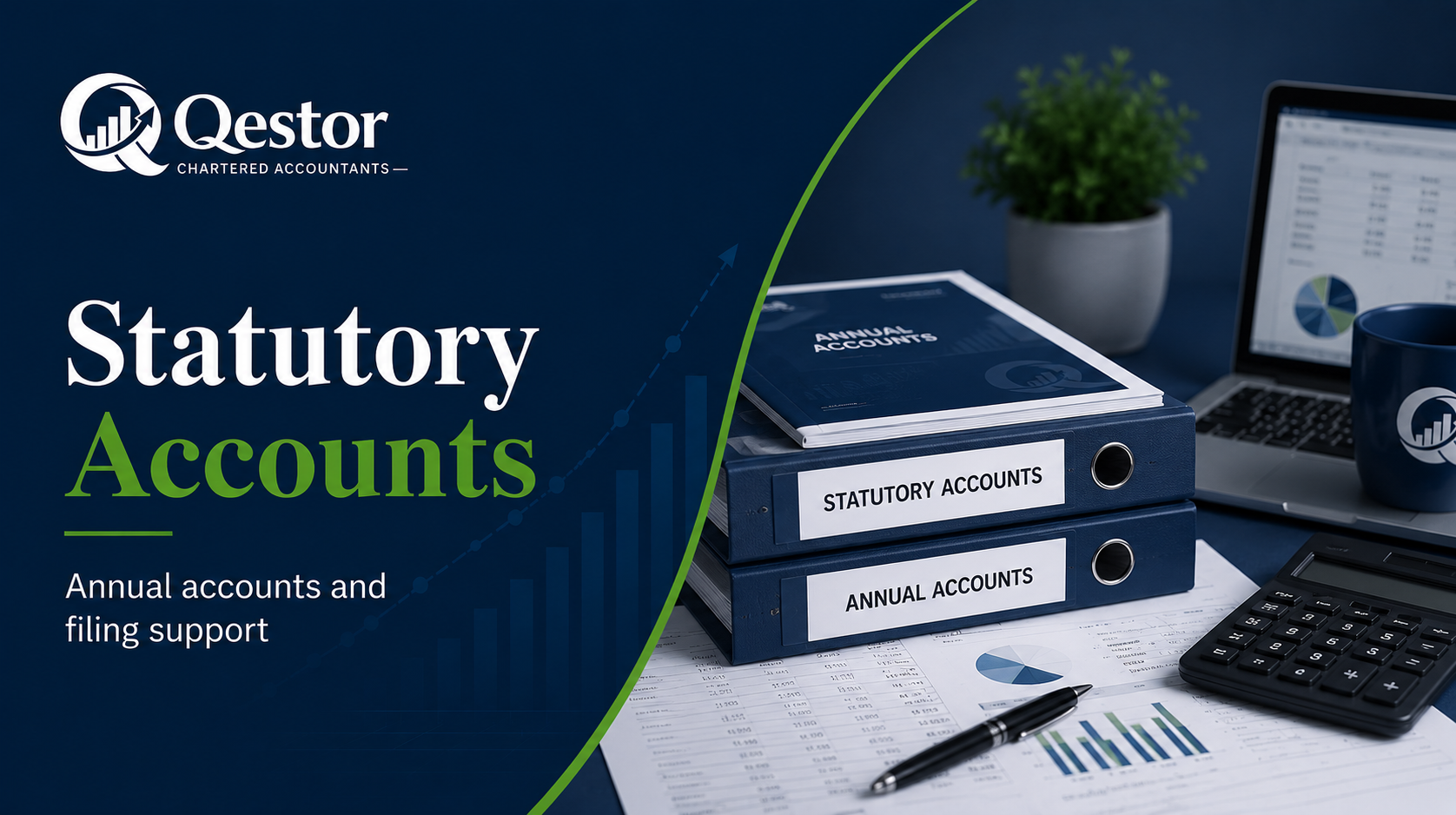 Chartered accountant preparing annual statutory accounts
